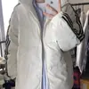 Chaqueta de Algodón con Cuello Alto y Tres Rayas Estilo Coreano para Mujer, Invierno 2025, Cálida, Holgada, Casual, Versátil, Tendencia Marca Estilo Chaqueta Acolchada