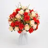 Flores Artificiales Transfronterizas de Amazon, Ramos de Rosas Artificiales, Flores de Plástico y Seda, Flores para Bodas, Flores Decorativas de Exportación Estilo Europeo