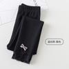 Leggings de Algodão Puro Classe A para Meninas, Estilo Primavera e Outono, Adequado para Usar Fora, Calças Finas para Meninas e Crianças na Primavera e Verão