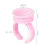 Directo de fábrica anillo color rosa para tatuaje Taza de anillo para injerto de pestañas pegamento de anillo color de tatuaje Tazón