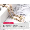 Cadena de aluminio para bolsos de mujer, accesorios de cadena, cadena de metal de repuesto, cadena de bolso pulida de cuatro lados, accesorios para correa de hombro de bolso cruzado