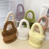 Nova bolsa de vegetais feminina peluda com pelo integrado bolsa de balde outono e inverno moda retro bolsa de pelúcia bolsa de mão