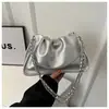 Bolso de Mano con Cadena Estilista Moderno Bolso de Hombro Color Sólido de Gama Alta Bolso Diario para Salir Bolso para Viajero