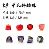 Cuentas de Cristal de Vidrio Brillantes de Alta Gama con Agujero Central, Campana, K9 Premium Electroplateado, 8/10mm, Accesorios para Joyería DIY, Aretes