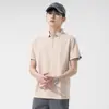 Camisa Polo de Red de Manga Corta de Verano Ropa de Trabajo para Hombre Camiseta Versátil con Cuello
