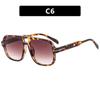 Gafas de sol vintage 2025 con montura grande y doble haz en forma de T, nuevas gafas de sol estilo aviador de red roja con interior de red roja para mujer
