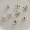 Embellishment de flor de cinco pétalas em ouro em relevo com cravação de diamantes de 15mm, acessório DIY para decorar bolsas, roupas, sapatos, chapéus e acessórios florais feitos à mão
