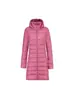 Nueva Chaqueta Ligera de Plumas Otoño/Invierno 2025 para Mujer, de Longitud Media, Ligera, Abrigo Talla Grande con Capucha Desmontable, Ropa Cálida