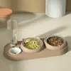 Bestseller Transfronterizo de Amazon 3 en 1 Comedero para Gatos Antivuelco Dispensador Automático de Agua Comedero para Perros Suministros para Mascotas Gato Dropshipping