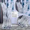 Vaso de Vidro Cristalino, Transparente e Espessado, para Bambu da Sorte Atacado, Arranjo de Flores Hidropônicas, Decoração Criativa Grande para Sala de Estar, Flores Secas