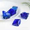 Tanque de peces de vidrio azul oscuro maceta decoración suministros piedra cruda grava de cristal fábrica mayorista suministro