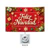 2026 Nuevo Tela de Fondo de Navidad Decoración Festiva Cubierta de Puerta para Fiesta Banner Personalizado Transfronterizo para Puerta de Garaje de Navidad
