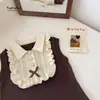 Suéter de Inverno Outono para Meninas Pulôver Bebê Colete Vestido Moda Infantil Tricô Colete Estilo Coreano Bebê Sem Manga Tendência