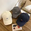 Gorra Negra Bordada ins Marca de Nicho de Moda Verano Fina Transpirable Suave Superior Gorra de Béisbol para Hombres