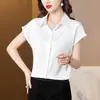 Design de Tiro Real Camisa de Nicho Feminina Verão 2025 Nova Camisa de Cetim Look Solto Emagrecedor Top