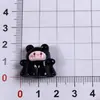Acessórios de resina de fantasma e abóbora de Halloween em desenho animado, joias DIY, acessórios de cabelo, chaveiros, pequenos pingentes, enfeites para tamancos DIY