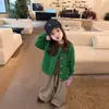 Pantalones casuales forrados de polar para niñas, colección otoño/invierno, estilo nuevo, pantalones largos a cuadros engrosados para niños, pantalones rectos estilo coreano para bebés niñas