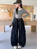 Jeans de Nuevo Estilo Otoñal para Niñas (Talla mediana a grande) Ropa para Niños Niñas Rayas Ropa de Trabajo Jeans Elegante Versátil Moderno