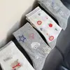 Calcetines de Media Pantorrilla para Mujer en Verano, Estilo Delgado, Cachorro de Dibujos Animados Lindo, Malla Transpirable, Absorbente de Sudor, Estilo Coreano, Calcetines Grises, Venta al por Mayor desde el Fabricante