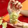 Pingente Flor de Dinheiro da Sorte em Ouro Puro, Ornamento de Peça de Ouro Puro 999, Chaveiro do Signo de Carneiro, Decoração para Pendurar no Carro, Presente para Inauguração de Negócios