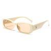 Gafas de sol cuadradas de marco pequeño, simples, de moda, superventas transfronterizas, decoración de anillo de metal de moda, gafas de sol hip hop para celebridades de internet