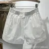 Shorts de Burbuja Color Caqui para Mujer, Estilo Delgado de Verano, Pantalones Casuales de Cinco Puntos para Mujer Petite, Cintura Alta, Adelgazantes, Holgados, Pantalones Perezosos de Longitud Media
