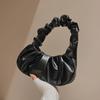 Comércio Exterior Coreano Bolsa Feminina 2023 Nova Cor Sólida Nuvem Folded Bag Simples Mulheres Underarm Bag Sweet Shoulder Bag