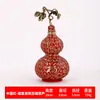 Adorno de Calabaza Cien Bendiciones de Latón Estrella Roja de la Fortuna China Adorno Artesanal de Calabaza de Bendición