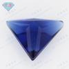 Huagang Gema Triángulo Ángulo Recto Azul Real Vidrio Piedra Desnuda Zafiro Sintético Color Fondo Puntiagudo Anillos