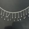 Cadena de garra con borla de diamantes de imitación, disponible al por mayor, cadena completa con diamantes de imitación, cadena con código elegante, ingredientes para tocado de equipaje, accesorios de joyería DIY.