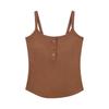 Chica Sexy con Almohadilla en el Pecho Hermosa Espalda Chaleco Scrub Forrado de Felpa para Mujer Invierno Cálido Ajustado Adelgazante Tirantes Uso Exterior Top Interior