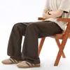 Marca de moda casual de alta calle estadounidense, jeans casuales para hombre, estilo juvenil, pantalones largos casuales holgados de pierna recta ancha, lavados