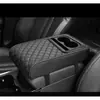 Almohadilla Protectora para Reposabrazos de Coche Almohadilla Elevadora Multifuncional de Almacenamiento para Coche con Portavasos Reposabrazos de Codo a Cuadros Interior de Coche