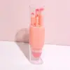 Set de Pinceles de Maquillaje Seis en Uno, Pincel para Base, Pincel para Rubor, Pincel para Sombra de Ojos, Pincel de Maquillaje Multifuncional Retráctil y Portátil con Cubierta