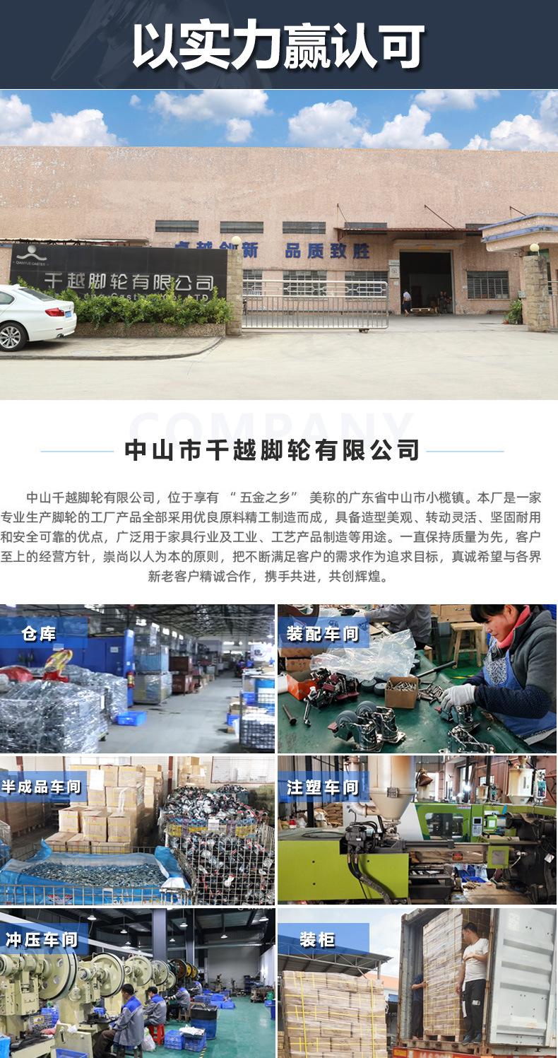 大红PU白塑芯中型轮