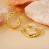 Pendientes de Aro Grande Exagerados Estilo Europeo y Americano de Acero de Titanio para Mujer, Pendientes Circulares de Lujo Ligero de Gama Alta, Accesorios Versátiles para Orejas Estilo Ins, En Stock de Fábrica