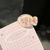 Grampo de cabelo elegante com bolinhas estilo coreano para franja, presilha lateral floral de luxo leve, acessório de cabelo tipo bobby pin