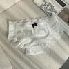 Estilo Mori Girl Cómodo Transpirable Algodón Peinado Elástico Punto Ondulado Sin Marcas Encaje Lindo Ropa Interior Femenina Tiro Medio Cadera
