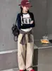 Conjunto de Camisetas de Manga Larga para Niñas Primavera y Otoño 2026 Nuevo Estilo para Niñas Mayores, Pantalones Cargo Casuales de Otoño para Niños Modernos