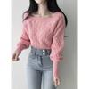 Suéter Grosso Torcido para Mulheres, Novo Agasalho de Outono e Inverno com um Design Elegante e Único, Top de Tricô Básico Ajustado e Lisonjeiro
