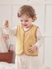 Chaleco de lana de cordero clase A para niños, polar, otoño, chaleco para bebé, cálido para niños y niñas, ropa interior esencial, capa para bebé, cárdigan