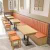 Armazenamento de Parede para Restaurante Cabine Sofá Hotel Comercial Loja de Macarrão Cantina Lanches Picantes Quentes Restaurante de Fast Food Combinação de Mesa e Cadeira