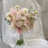 Ramo de boda, ramo de novia, tulipanes para sesión de fotos de boda, flores artificiales para firma de certificado, accesorios para fotos, estación independiente del Festival Qixi