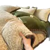 Juego de Cama de Cuatro Piezas Estilo Francés con Bola de Pelo de Conejo Bordada en Terciopelo de Leche, Juego de Tres Piezas con Funda de Edredón de Coral Fleece de Invierno, Sábana Plana, Sábana Ajustable
