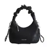 Bolsa Plissada Transfronteiriça Feminina Moda Bolsa de Corrente 2025 Outono e Inverno Novo Estilo Bolsa de Ombro Simples Elegante Bolsa Transversal