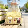 Bolsa Ita, un accesorio bidimensional con temática de anime, presenta un diseño de compartimento transparente, una mochila de moda para estudiantes y chicas, y es personalizable