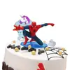 Set de Decoración de Spider-Man de 7 Piezas Decoración Creativa para Pastel Muñeco de Dibujos Animados Hecho a Mano Personalidad Horneado Postre Vestir