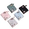Bolsa Multifuncional de Gran Capacidad Bordada de Animal Gato Nuevo Producto Transfronterizo 80% de Descuento Billetera Corta para Mujer con Múltiples Ranuras para Tarjetas