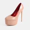 Zapatos de tacón alto de plataforma impermeables para pasarela de modelo de moda transfronteriza europea y americana, zapatos de mujer estilo Mary Jane retro francés para la noche