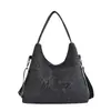 Bolso de lona con estampado de leopardo para el día a día, estilo casual, nuevo bolso de mano de moda coreana para mujer 2026, gran capacidad, bolso de hombro, bolso cruzado